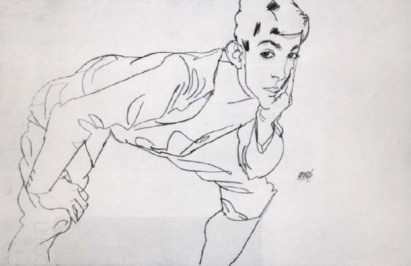 Egon Schiele Portrait of aerich lederer